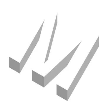 The letter M in 3d Illustrazione stock