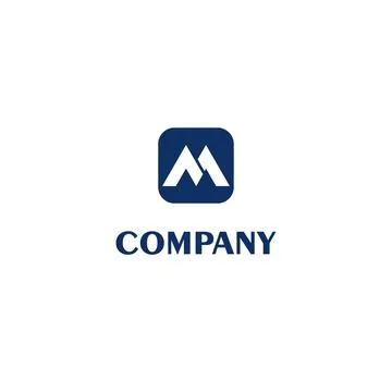 Letter M Alphabetic Logo Design Template, Simple Abjad Initial Logo Concept Stock-Illustration