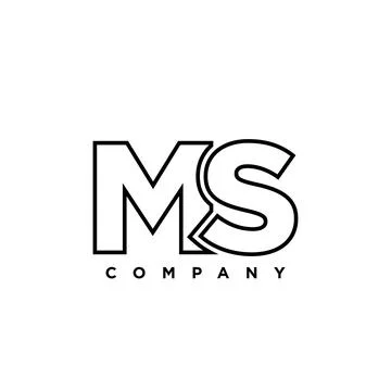 Letter M and S, MS logo design template. Minimal monogram initial based log.. Stock Illustration