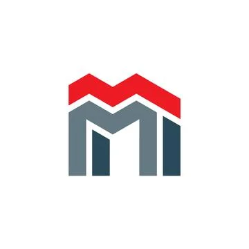 Letter m building vector logo icon symbol Stock-Illustration