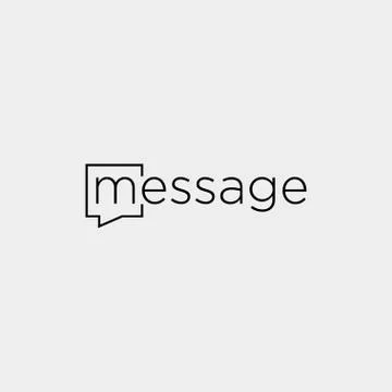 Letter M Chat Logo Template Vector Design Stock Illustration