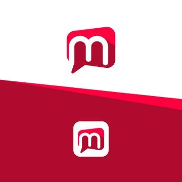 Letter M Chat Talk Logo design template vector illustration Illustration