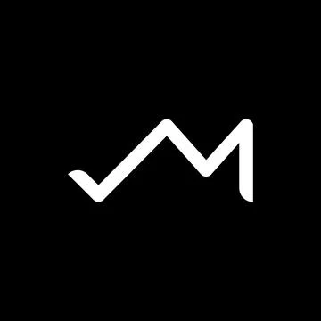 Letter m check logo Stock Illustration