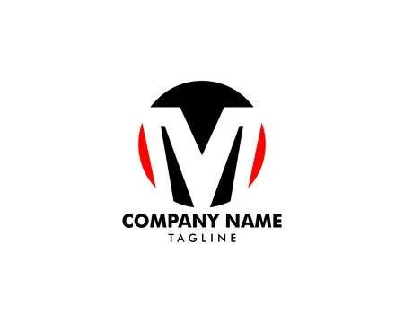 Letter M Circle Initial Logo Design Template Element Stock Illustration