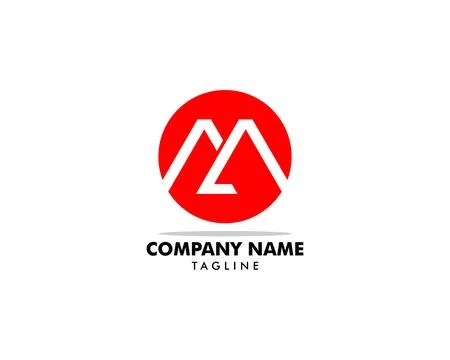 Letter M Circle Initial Logo Design Template Element Stock Illustration