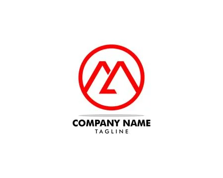 Letter M Circle Initial Logo Design Template Element Stock Illustration