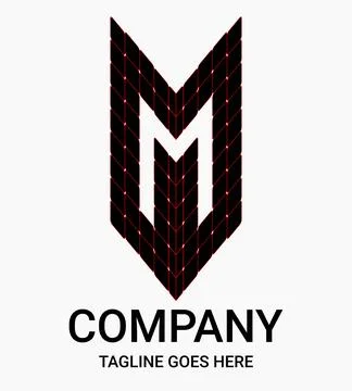 Letter M Construction vectors logo. Creative Vector Logo Design House, Buil.. Illustrazione stock