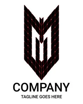 Letter 'm' Construction vectors logo. Creative Vector Logo Design House, Bu.. Ilustración de archivo