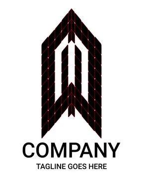 Letter m Construction vectors logo. Creative Vector Logo Design House, Buil.. Ilustración de archivo