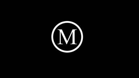 Letter M icon animated video Stock Footage 294943405