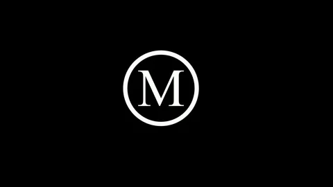 Letter M icon animated video Stock Footage 294943413