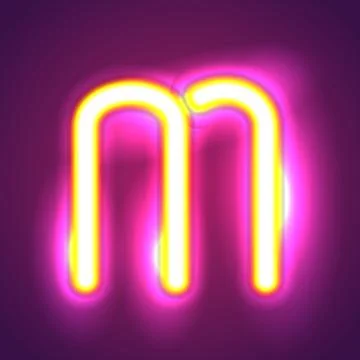 The letter m illumination Stock Illustration