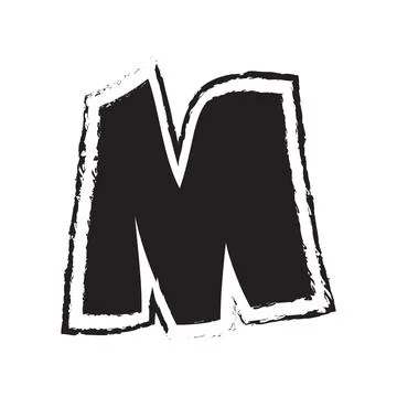 Letter M. Stock Illustration