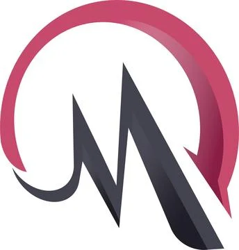 Letter m initial cyber multimedia logo Stock Illustration