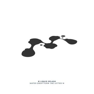 Letter M from Liquid Drop. Isolated Vector Illustration Stock Illustration