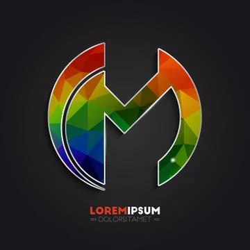 Letter M logo design Stock Illustration