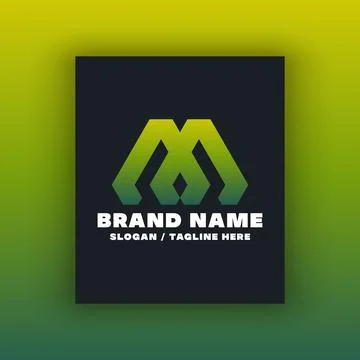 Letter M logo design template Illustrazione stock