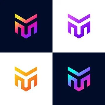 Letter M logo icon Creative vector design concept Stock Illustration