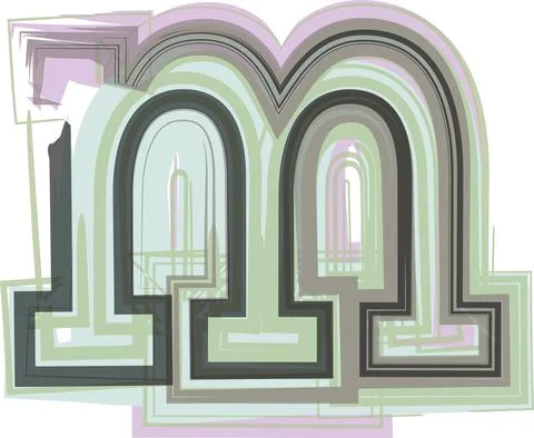 Letter m - Logo Icon Design Stock Illustration
