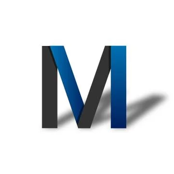 Letter M logo vector illustration template. Illustrazione stock