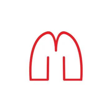 Letter m lung shape simple logo vector Stock Illustration