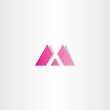 Letter m magenta logo vector Stock-Illustration