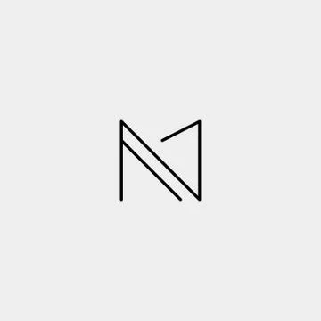 Letter M MM Monogram Logo Design Minimal Stock Illustration