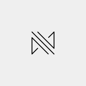 Letter M MM Monogram Logo Design Minimal Stock Illustration