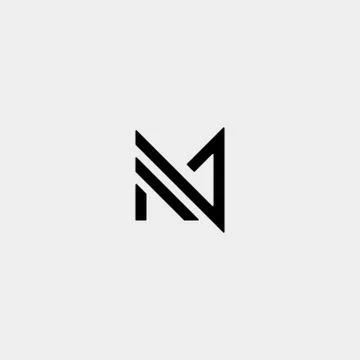 Letter M MM Monogram Logo Design Minimal Stock Illustration
