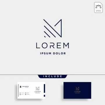 Letter M MM Monogram Logo Design Minimal Stock Illustration