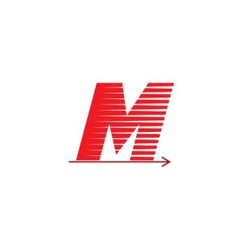 Letter m motion logo vector Stock Illustration