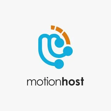 Letter m motion logo vector template on white background Stock Illustration