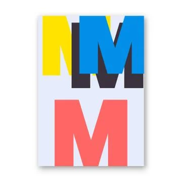 Letter M poster Stock Illustration