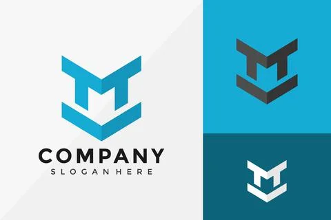 Letter M Shield Logo Design, Company logos vector, modern logo, Logo Designs  Ilustração Stock