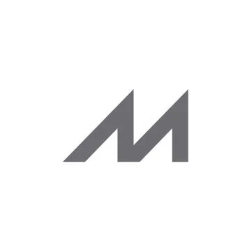 Letter m simple geometric arrows line logo vector Stock-Illustration