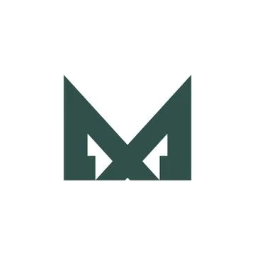 Letter m simple geometric logo vector Stock Illustration