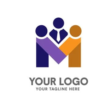 Letter M social vector Stock Illustration