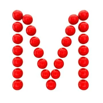Letter "M" from spheres Stock Illustration