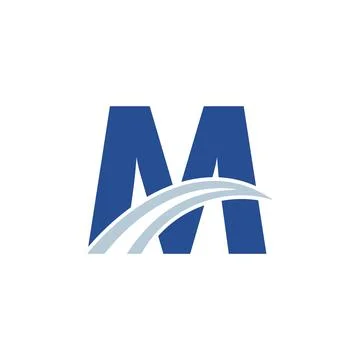Letter M Swoosh vector Logo Template Illustration Design. Stock Illustration