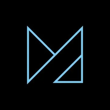 Letter m triangle line geometric logo vector Stock Illustration