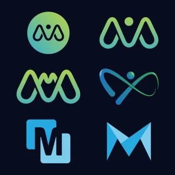 Letter M vector concept Stock Illustration