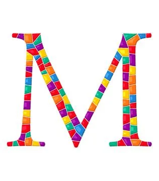 Letter M vector mosaic Stock Illustration