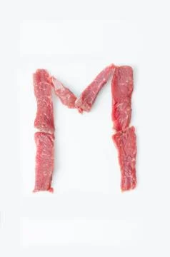 The letter M on a white background Stock-Fotos
