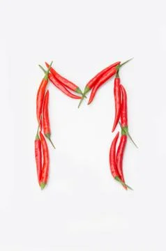The letter M on a white background Stock-Fotos