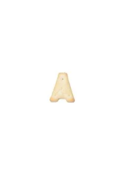 Letter A made of cracker cookie Stock Photos