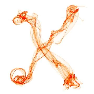 Letter made of fire Stock Photos