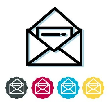Letter Mail Icon Stock Illustration