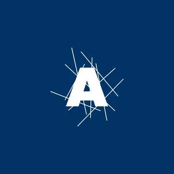 A letter mark conceptual logo vector design. A text with line shape Stock Illustration