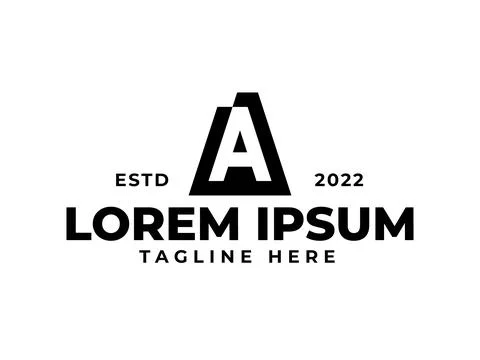 A letter mark logo vector icon illustration premium vector Stock Illustration