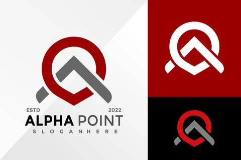 Letter A Mark Point Logo Design Vector illustration template 스톡 일러스트